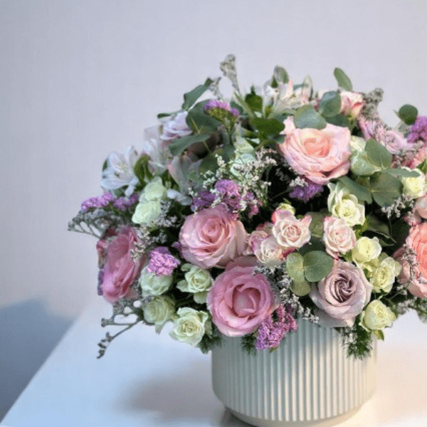 JENEEN FLOWERS FLOWERS VASE pinkish  ceramic vase