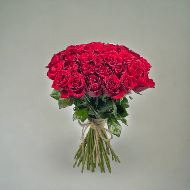 JENEEN FLOWERS RED FLOWERS 51 BURLAP ROSES