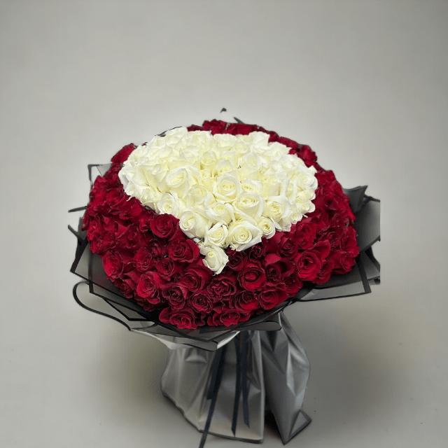 JENEEN FLOWERS RED FLOWERS WHITE HEART